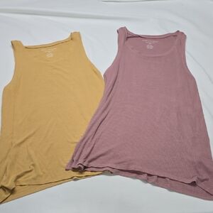 American Eagle Women's Sleeveless Ribbed Tank Tops Super Soft Medium